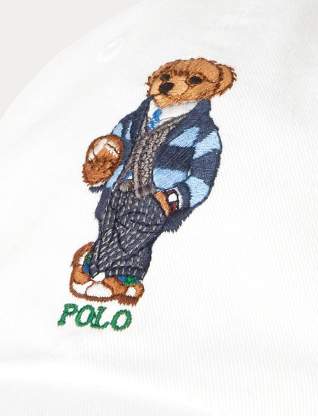 POLO RALPH LAUREN Polo Bear Cotton Chino Cap, White