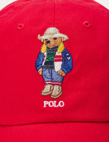 Polo Ralph Lauren Cowboy Bear Cap, Red