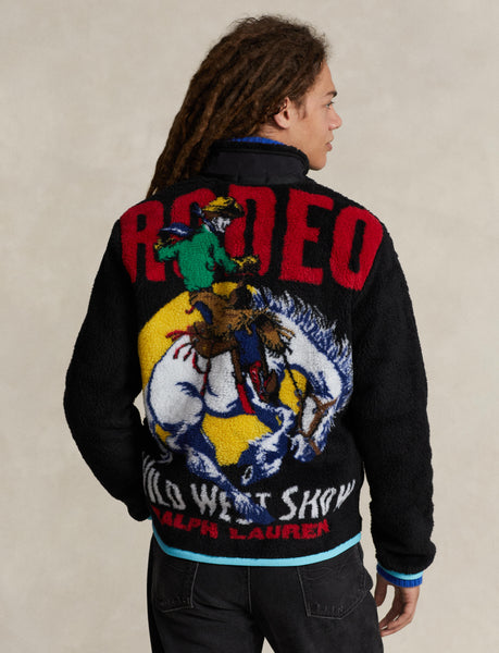 Polo Ralph Lauren Rodeo Bonded Pile Fleece Jacket, Black