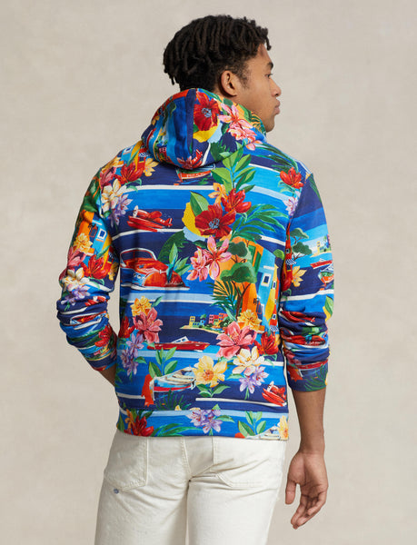 Polo Ralph Lauren Printed Fleece Hoodie, Le Grand Bleu