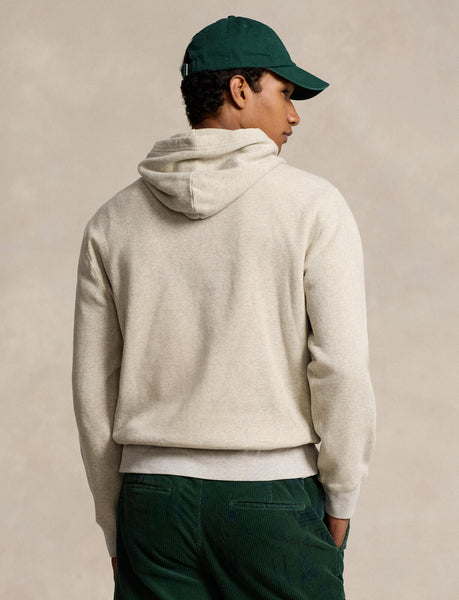 Polo Ralph Lauren Logo Fleece Hoodie, Vintage Heather