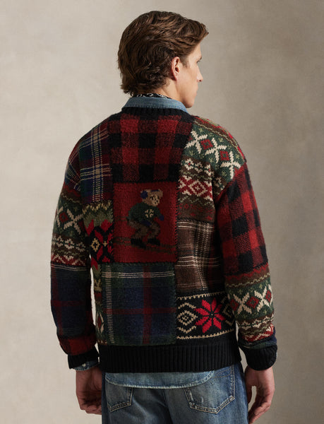 Polo Ralph Lauren Polo Bear Patchwork Sweater, Black