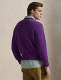 Polo Ralph Lauren Embroidered Cotton Sweater, Purple