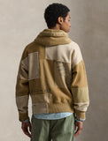 Polo Ralph Lauren Vintage Fit Patchwork Fleece Hoodie, Brown