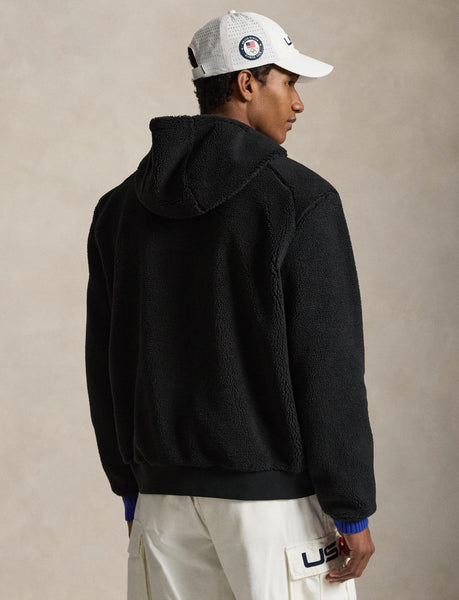 Polo Ralph Lauren Team USA Pile Fleece Full-Zip Hoodie, Black