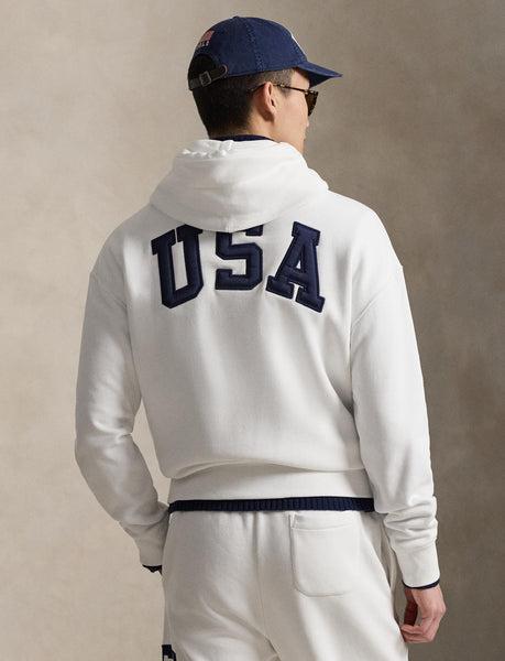 Polo Ralph Lauren Flag Fleece Hoodie, White