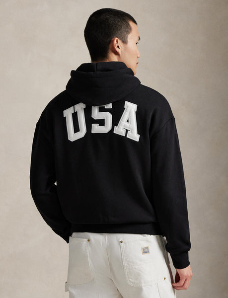 Polo Ralph Lauren Flag Fleece Hoodie, Black