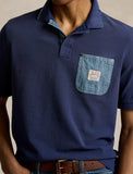 Polo Ralph Lauren Classic Fit Mesh Graphic Polo Shirt, Blue