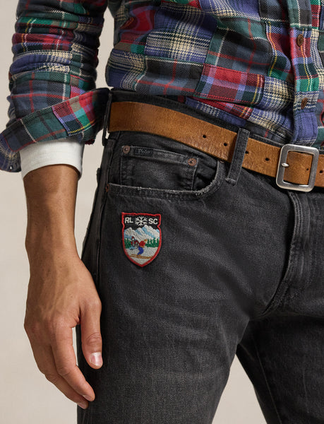 Polo Ralph Lauren Hampton Straight Distressed Jean, Black