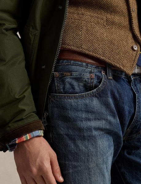 Polo Ralph Lauren Varick Slim Straight Distressed Jean, Blue