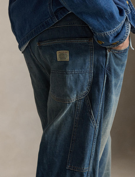 Polo Ralph Lauren Classic Fit Distressed Workwear Jean, Blue