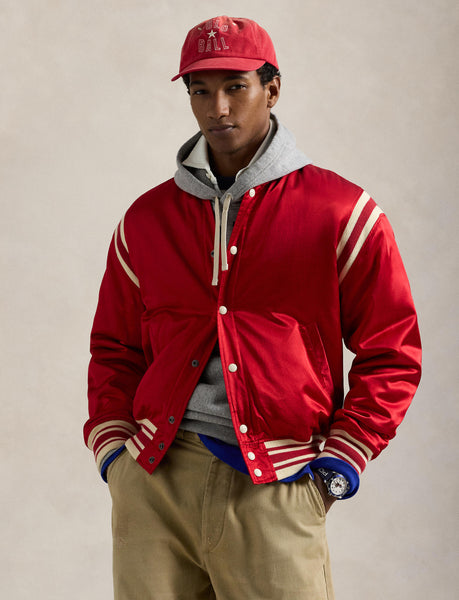 Polo Ralph Lauren Polo Ball Satin Rally Jacket, Ralph Red