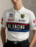 Polo Ralph Lauren Classic Fit Mesh Graphic Polo Shirt, White
