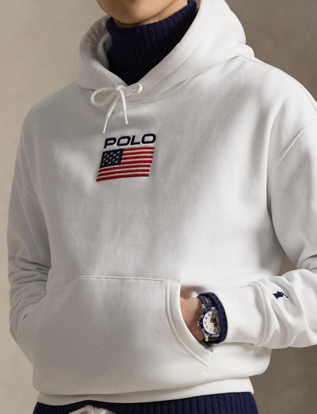 Polo Ralph Lauren Flag Fleece Hoodie, White