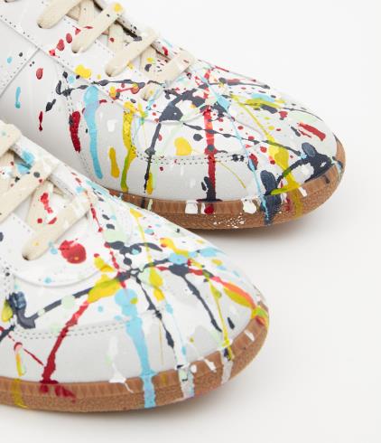 Maison Margiela Replica Paint Splatter Sneaker, White