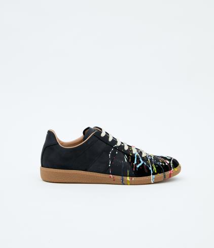 Maison Margiela Replica Paint Splatter Sneaker, Black