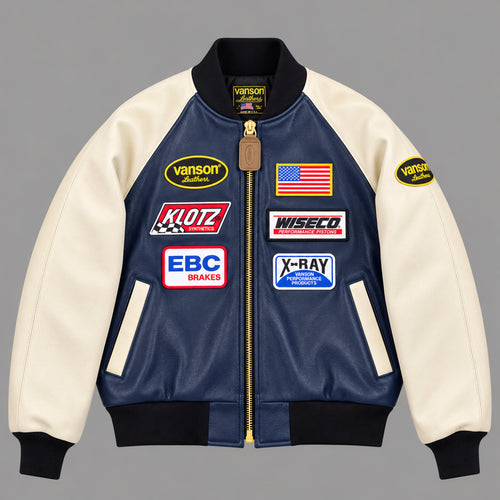 VANSON TJP TEAM JACKET, NAVY/BONE