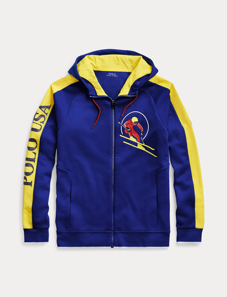 POLO RALPH LAUREN Downhill Skier Double-Knit Hoodie, Blue