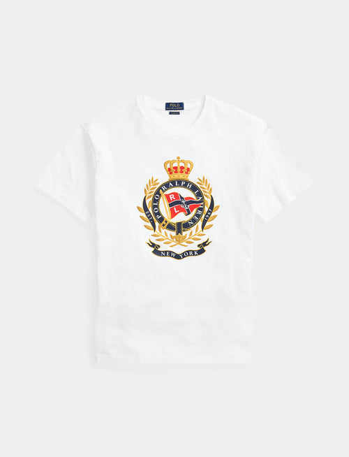 POLO RALPH LAUREN Classic Fit Cotton Graphic Tee, White