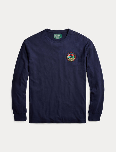 Polo Ralph Lauren Classic Fit Graphic Slub Jersey T-Shirt, Navy