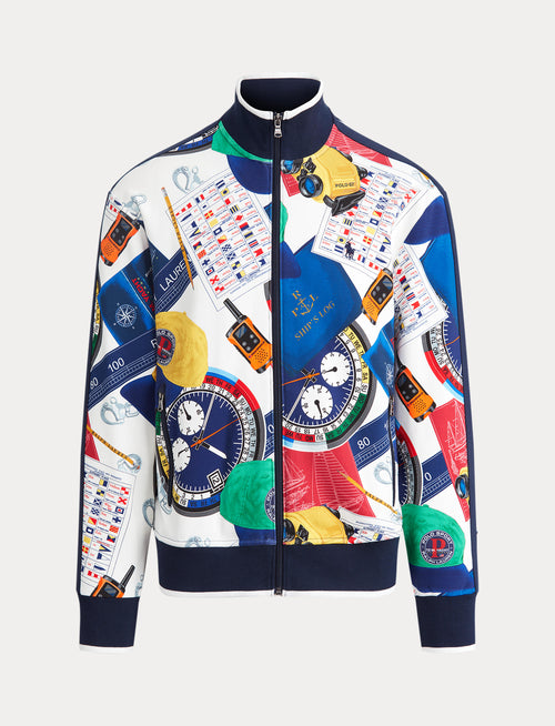 POLO RALPH LAUREN Yacht Print Zip-Up Sweatshirt