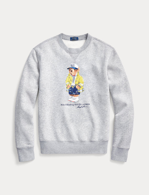 POLO RALPH LAUREN Denim Bear Fleece Sweatshirt, Grey