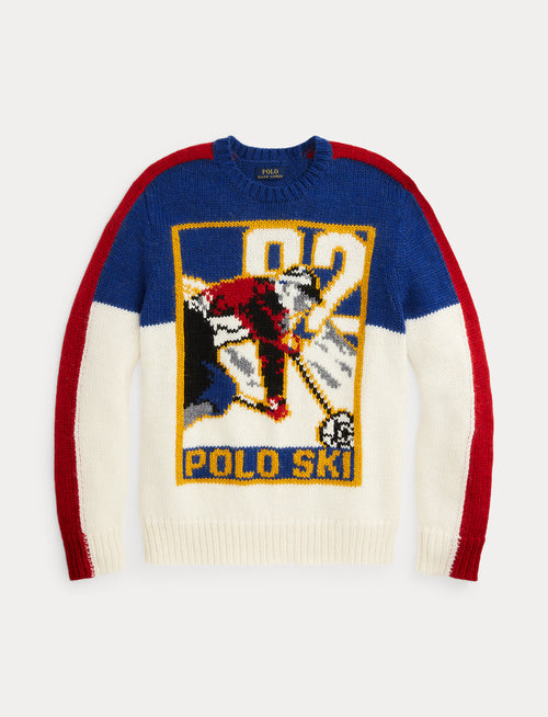 Polo Ralph Lauren Ski 92 Wool Sweater, White Multi