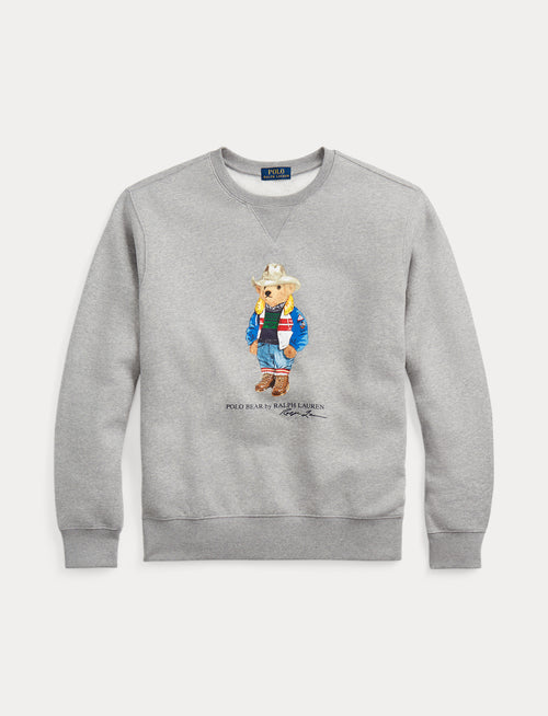 Polo Ralph Lauren Cowboy Bear Crewneck Sweatshirt, Grey