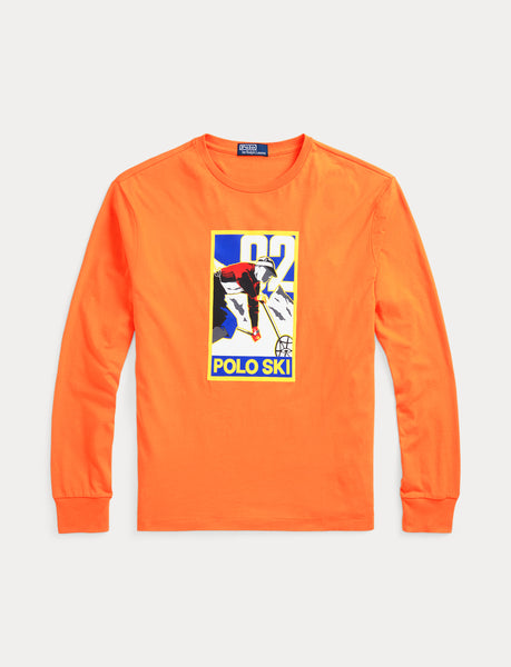 Polo Ralph Lauren Ski 92 Long Sleeve T-Shirt, Orange