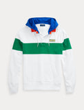 Polo Ralph Lauren Classic Fit Jersey Hooded Rugby Shirt, White