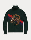 Polo Ralph Lauren Horsehead Cotton Turtleneck Sweater, Green