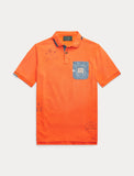 Polo Ralph Lauren Denim Pocket Dry All Short Sleeve Classic Fit Polo, Orange