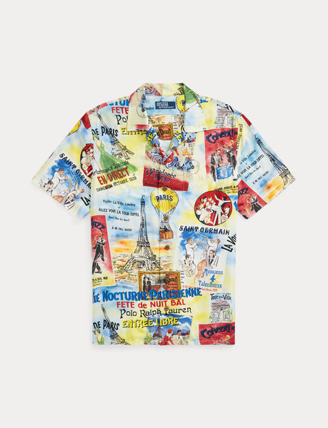 Polo Ralph Lauren Poster Print Camp Shirt, Multi