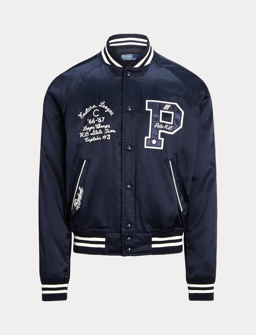 Polo Ralph Lauren Varsity-Inspired Satin Jacket, Aviator Navy