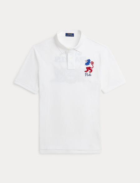 POLO RALPH LAUREN CP-93 Bear Mesh L/S T-Shirt, Navy/ White