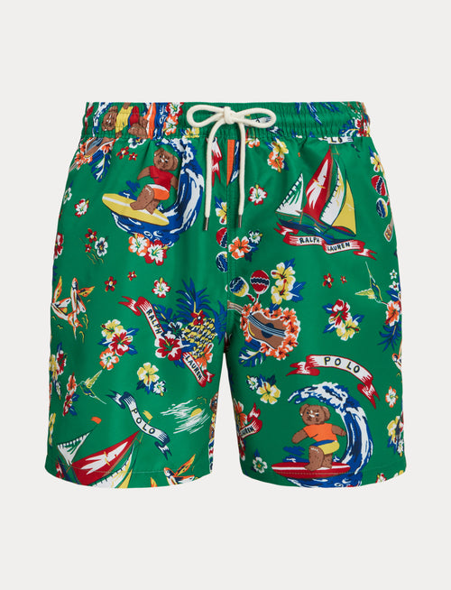 Polo Ralph Lauren 5.75-Inch Traveler Polo Bear Swim Trunk, Multi