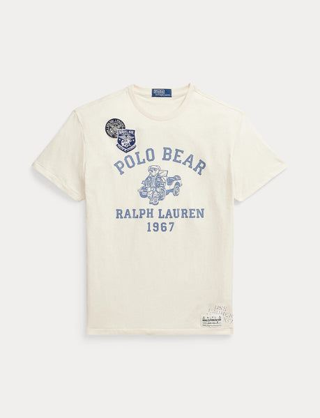 Polo Ralph Lauren Classic Fit Polo Bear Jersey T-Shirt, Deckwash White Truck Bear