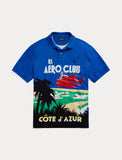 Polo Ralph Lauren Classic Fit Mesh Graphic Polo Shirt, Sapphire Star Multi