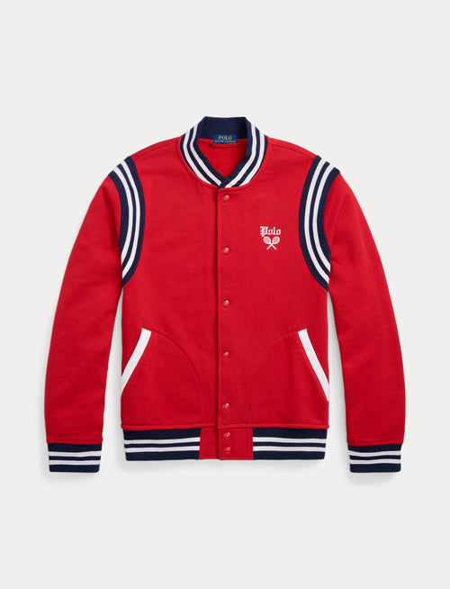 Polo Ralph Lauren Embroidered Fleece Baseball Jacket, Red