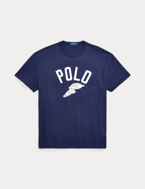 Polo Ralph Lauren Classic Fit Graphic Slub Jersey T-Shirt, Navy