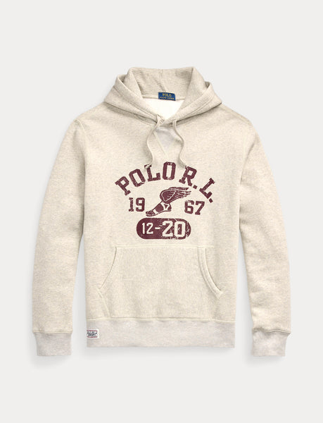 Polo Ralph Lauren Logo Fleece Hoodie, Vintage Heather