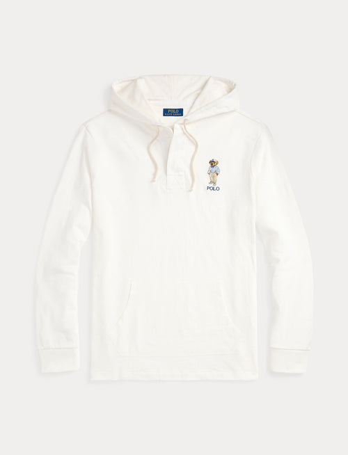 Polo Ralph Lauren Polo Bear Jersey Rugby Hoodie, White
