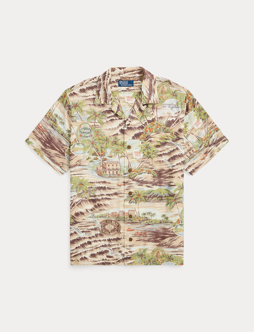 Polo Ralph Lauren Classic Fit Beach-Print Camp Shirt, Multi