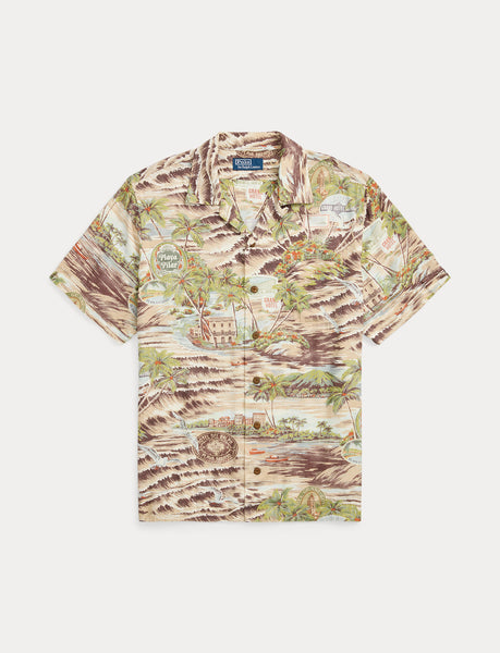 Polo Ralph Lauren Classic Fit Beach-Print Camp Shirt, Multi