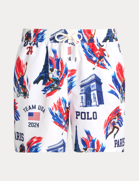 Polo Ralph Lauren Paint-Splatter Twill Ball Cap, White