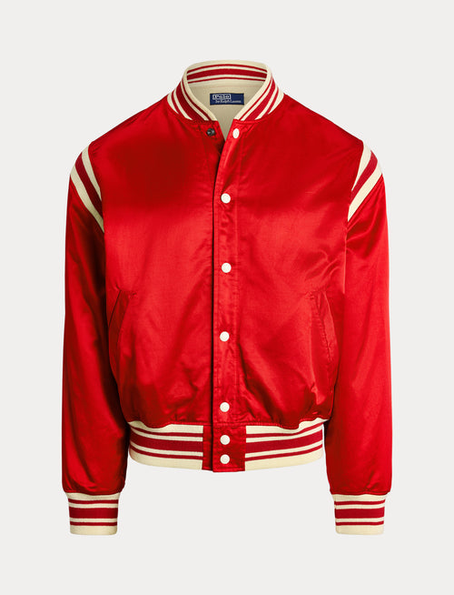 Polo Ralph Lauren Polo Ball Satin Rally Jacket, Ralph Red