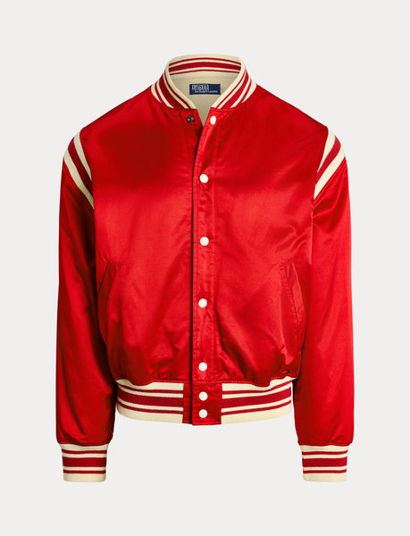 Polo Ralph Lauren Polo Ball Satin Rally Jacket, Ralph Red