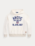 Polo Ralph Lauren Relaxed Fit Fleece Graphic Hoodie, Cream