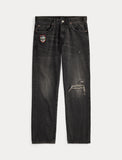 Polo Ralph Lauren Hampton Straight Distressed Jean, Black
