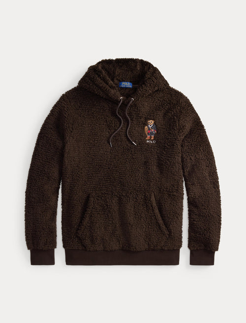 Polo Bear Pile Fleece Hoodie, Brown